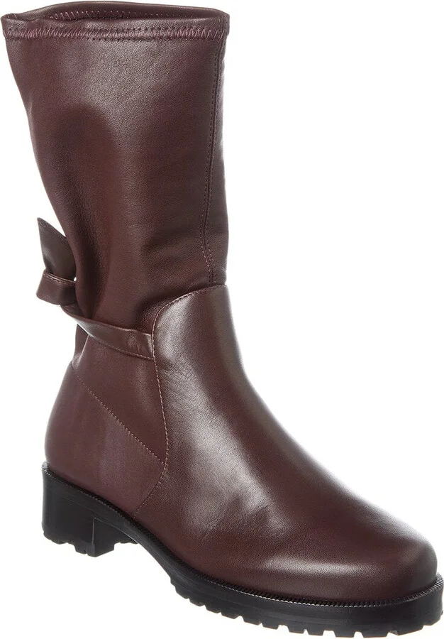 Clarita Motorcycle Leather Bootie