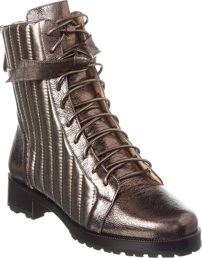 Clarita Quilted Leather Combat Boot