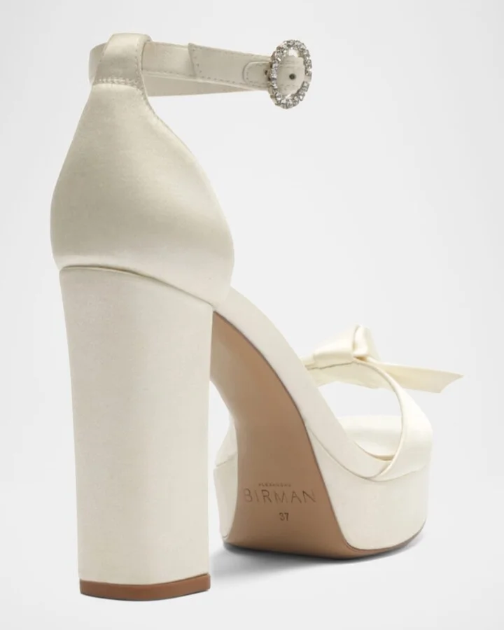 Clarita Satin Platform Block-Heel Sandals - Image 4