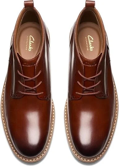 Clarks Aldwin Chukka Men's Boots Mid Tan Leather : 13 D - Medium - Image 2