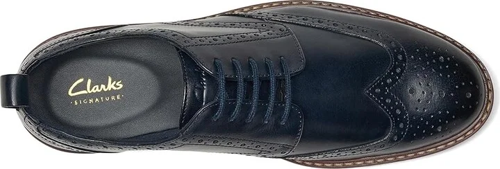Clarks Aldwin Limit Men's Lace-up Boots Navy Leather : 10 D - Medium - Image 2