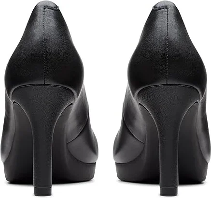 Clarks Ambyr 2 Braley High Women's Heels Black Leather : 9 B - Medium, Leather/Rubber - Image 4