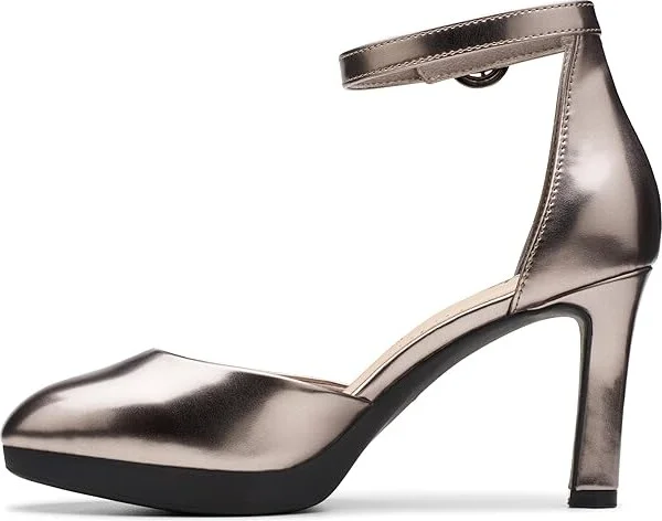 Clarks Ambyr 2 Cove High Women's Heels Gun Metal Synthetic : 11 B - Medium, Rubber/Synthetic - Image 5