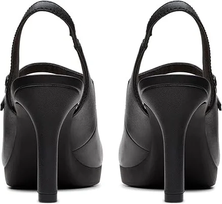 Clarks Ambyr 2 Grace High Women's Heels Black Leather : 10 B - Medium, Leather/Rubber - Image 4