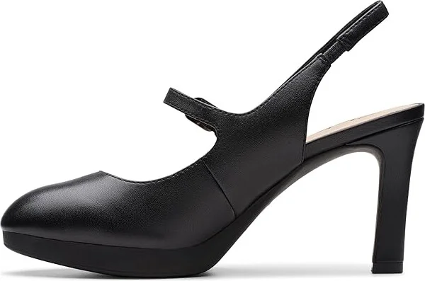 Clarks Ambyr 2 Grace High Women's Heels Black Leather : 10 B - Medium, Leather/Rubber - Image 5
