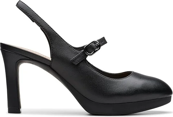 Clarks Ambyr 2 Grace High Women's Heels Black Leather : 10 B - Medium, Leather/Rubber - Image 6