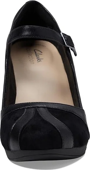 Clarks Ambyr Light High Women's Heels Black Combi : 11 B - Medium, Leather - Image 2