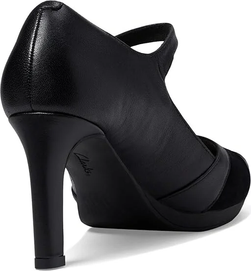 Clarks Ambyr Light High Women's Heels Black Combi : 11 B - Medium, Leather - Image 4