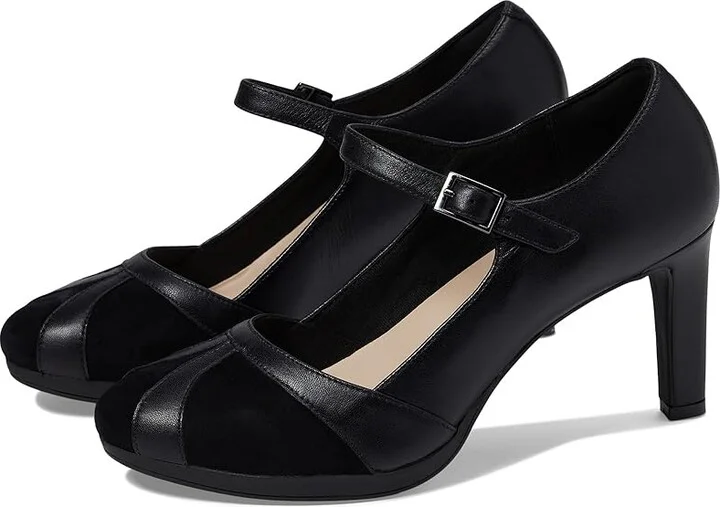 Clarks Ambyr Light High Women's Heels Black Combi : 11 B - Medium, Leather