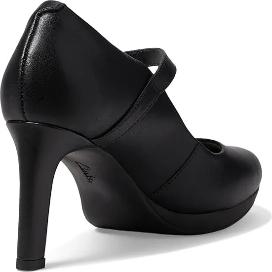 Clarks Ambyr Shine Women's Shoes Black Leather : 7.5 B - Medium - Image 4
