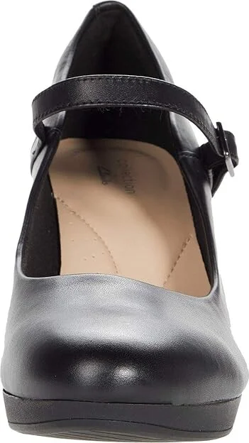 Clarks Ambyr Shine Women's Shoes Black Leather : 7.5 B - Medium - Image 5