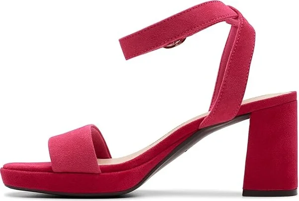 Clarks AmbyrLyn Bay Women's Sandals Fuchsia Suede : 8.5 B - Medium, Leather/Rubber - Image 5
