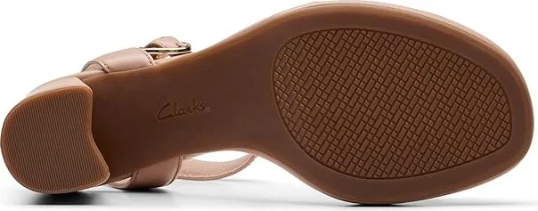 Clarks AmbyrLyn Bay Women's Sandals Warm Beige Leather : 10 B - Medium, Leather/Rubber - Image 3