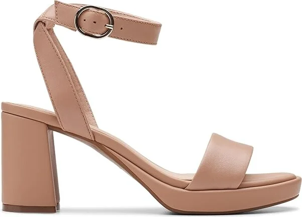 Clarks AmbyrLyn Bay Women's Sandals Warm Beige Leather : 10 B - Medium, Leather/Rubber - Image 6