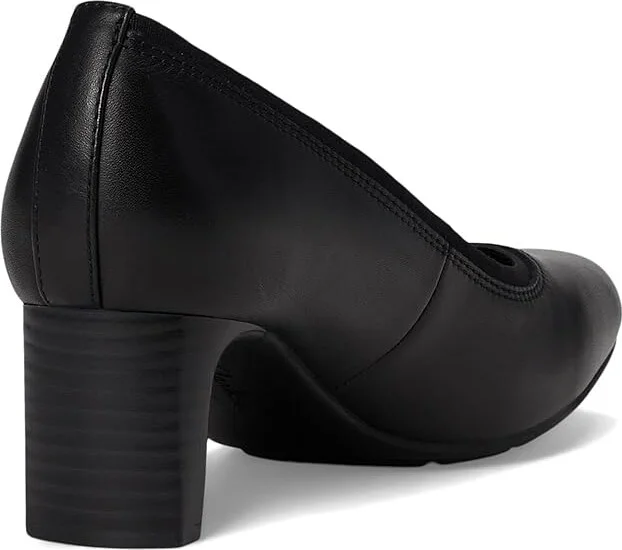 Clarks Anelise Nora High Women's Heels Black Leather : 9.5 B - Medium, Leather/Rubber - Image 4