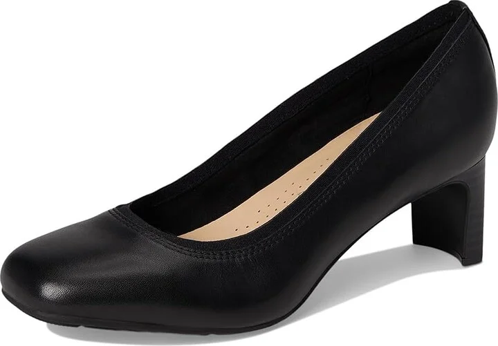 Clarks Anelise Nora High Women's Heels Black Leather : 9.5 B - Medium, Leather/Rubber - Image 5
