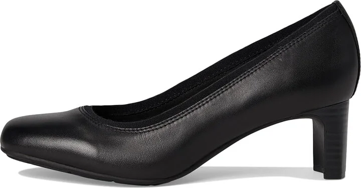 Clarks Anelise Nora High Women's Heels Black Leather : 9.5 B - Medium, Leather/Rubber - Image 6
