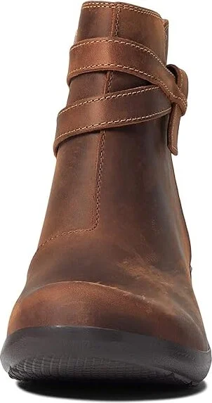 Clarks Angie Spice Women's Boots Dark Tan Leather : 6 B - Medium - Image 2