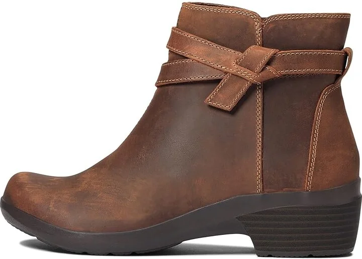 Clarks Angie Spice Women's Boots Dark Tan Leather : 6 B - Medium - Image 5