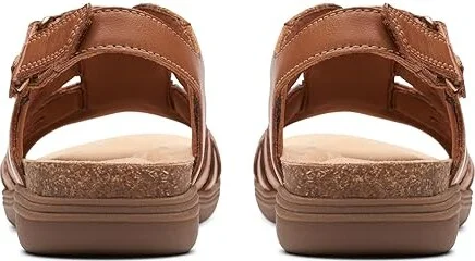 Clarks April Belle Women's Sandals Tan Leather : 5.5 B - Medium - Image 4