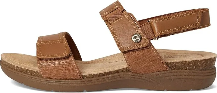 Clarks April Clover Women's Sandals Tan Combi Leather : 9 B - Medium - Image 6