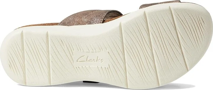 Clarks April Dusk Women's Shoes Bronze Metallic Textile : 7 B - Medium - Image 3