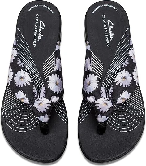 Clarks Arla Glison Women's Sandals Black Textile : 10 B - Medium - Image 2