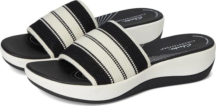 Clarks Arla Hollis Women's Sandals Black Combi Textile : 6 B - Medium