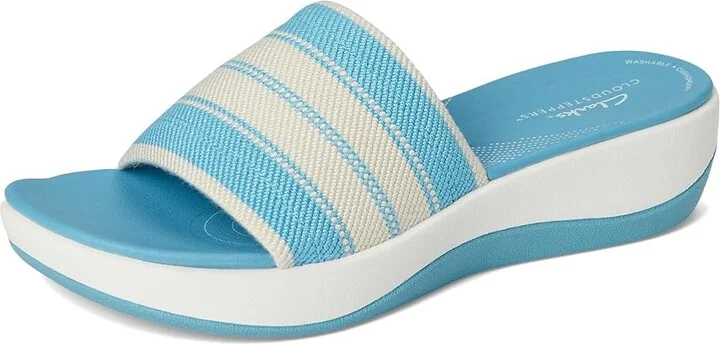 Clarks Arla Hollis Women's Sandals Light Blue Combi Textile : 5 B - Medium - Image 5