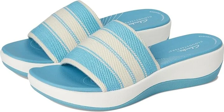Clarks Arla Hollis Women's Sandals Light Blue Combi Textile : 5 B - Medium