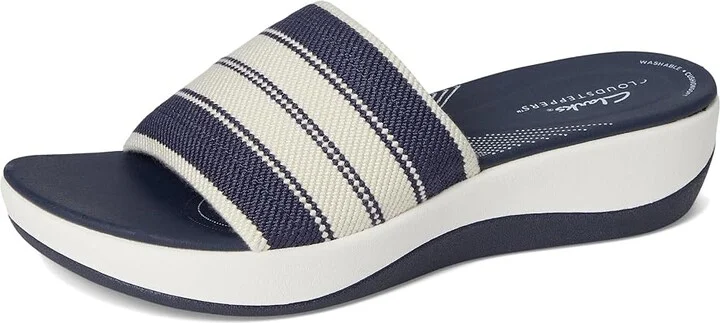 Clarks Arla Hollis Women's Sandals Navy Combi Textile : 10 B - Medium - Image 5
