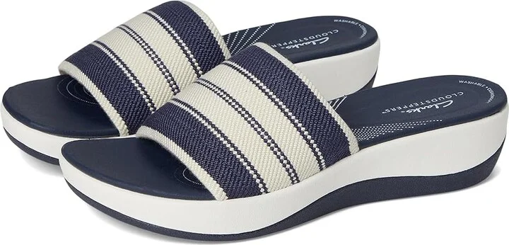Clarks Arla Hollis Women's Sandals Navy Combi Textile : 10 B - Medium