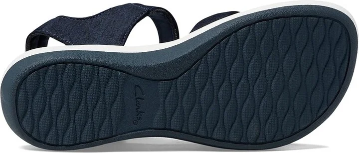 Clarks Arla Shore Women's Shoes Navy Textile : 6 B - Medium - Image 3