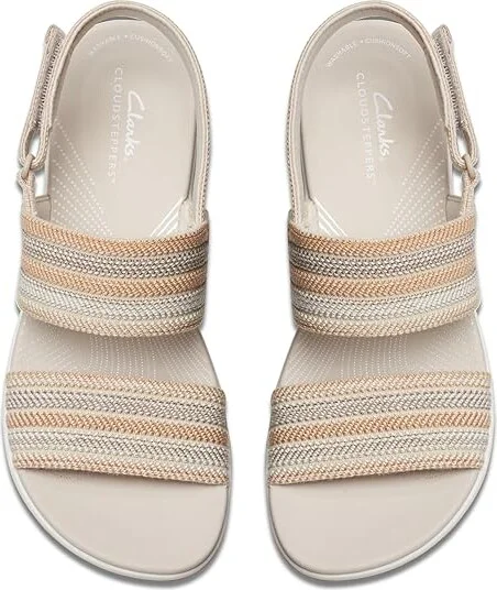 Clarks Arla Stroll Women's Sandals Beige Combi : 6.5 B - Medium, Rubber - Image 2