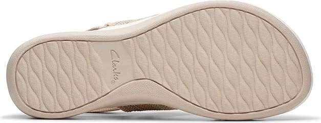 Clarks Arla Stroll Women's Sandals Beige Combi : 6.5 B - Medium, Rubber - Image 3
