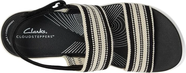 Clarks Arla Stroll Women's Sandals Black Textile : 5 B - Medium, Rubber - Image 2