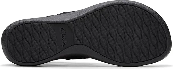 Clarks Arla Stroll Women's Sandals Black Textile : 6.5 B - Medium, Rubber - Image 3