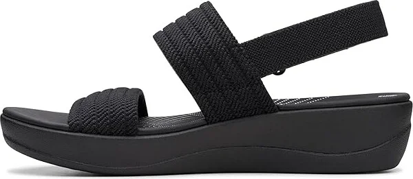 Clarks Arla Stroll Women's Sandals Black Textile : 6.5 B - Medium, Rubber - Image 5