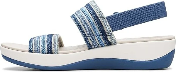 Clarks Arla Stroll Women's Sandals Blue Combi : 10 D - Wide, Rubber - Image 5