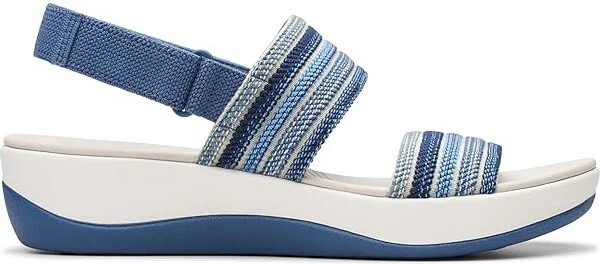 Clarks Arla Stroll Women's Sandals Blue Combi : 10 D - Wide, Rubber - Image 6