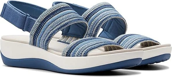 Clarks Arla Stroll Women's Sandals Blue Combi : 10 D - Wide, Rubber