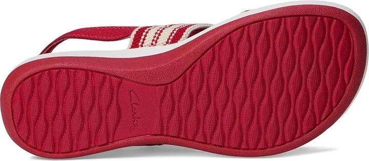 Clarks Arla Stroll Women's Sandals Cherry Textile : 11 D - Wide, Rubber - Image 3