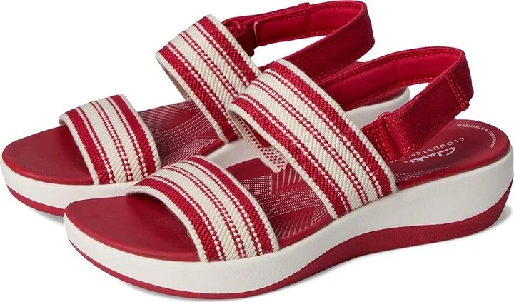 Clarks Arla Stroll Women's Sandals Cherry Textile : 11 D - Wide, Rubber
