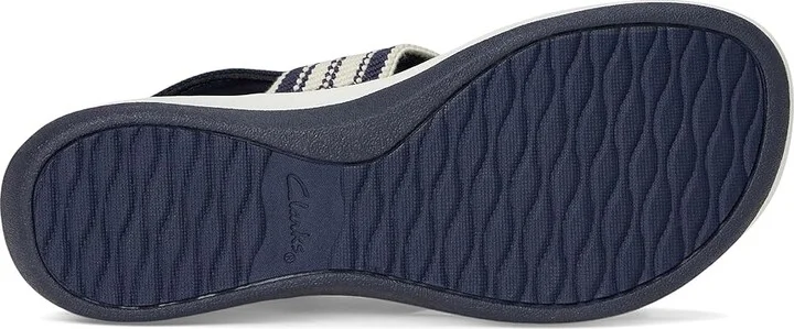Clarks Arla Stroll Women's Sandals Navy Textile : 12 B - Medium, Rubber - Image 3