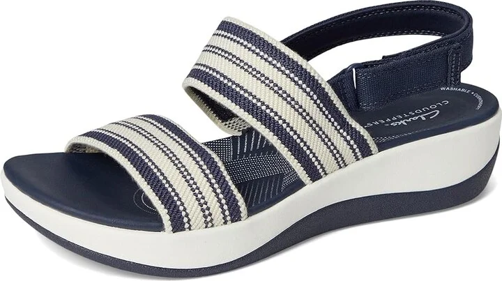 Clarks Arla Stroll Women's Sandals Navy Textile : 12 B - Medium, Rubber - Image 5
