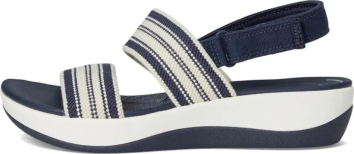 Clarks Arla Stroll Women's Sandals Navy Textile : 12 B - Medium, Rubber - Image 6