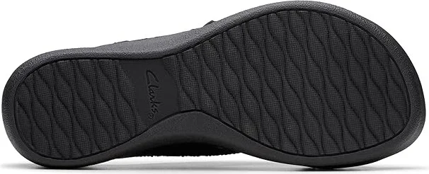 Clarks Arla Wave Women's Sandals Black Textile : 8.5 B - Medium, Rubber - Image 3
