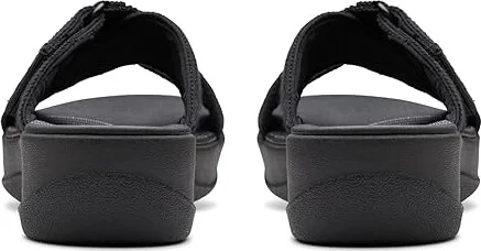 Clarks Arla Wave Women's Sandals Black Textile : 8.5 B - Medium, Rubber - Image 4
