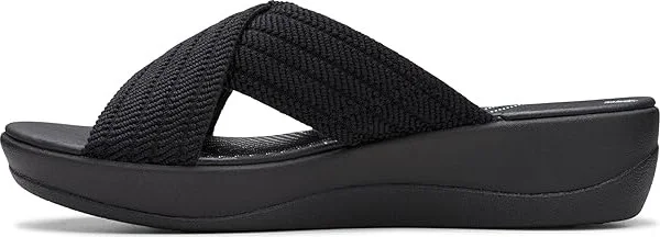Clarks Arla Wave Women's Sandals Black Textile : 8.5 B - Medium, Rubber - Image 5