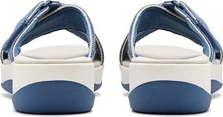 Clarks Arla Wave Women's Sandals Blue Combi : 11 B - Medium, Rubber - Image 4
